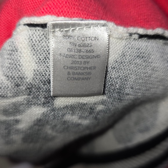 CJ Banks Black White Floral Print Cardigan Sweater Pink Trim Size 1X - Picture 4 of 6